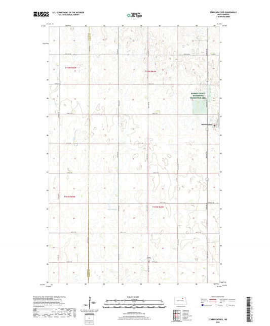 Starkweather North Dakota US Topo Map Image