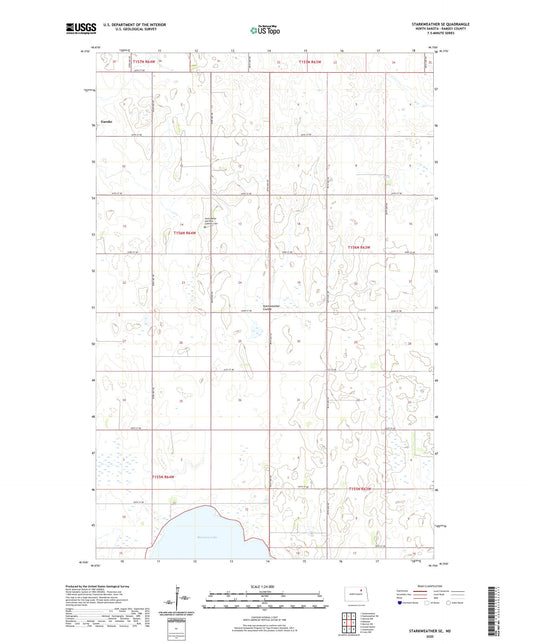 Starkweather SE North Dakota US Topo Map Image
