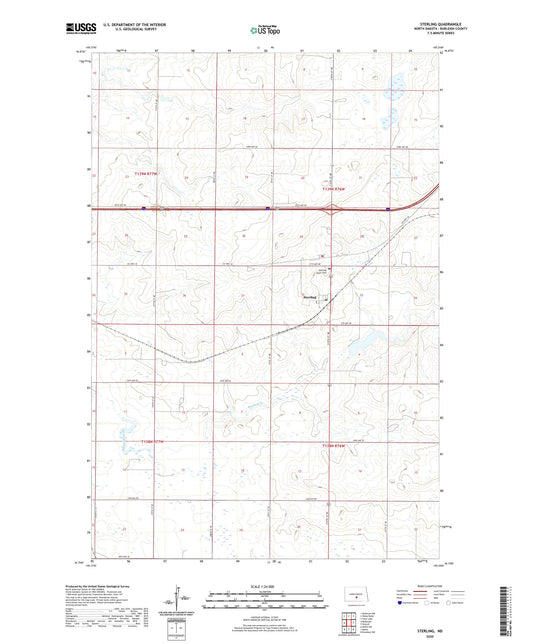 Sterling North Dakota US Topo Map Image