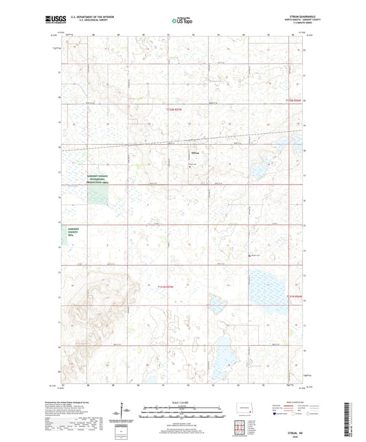Stirum North Dakota US Topo Map Image