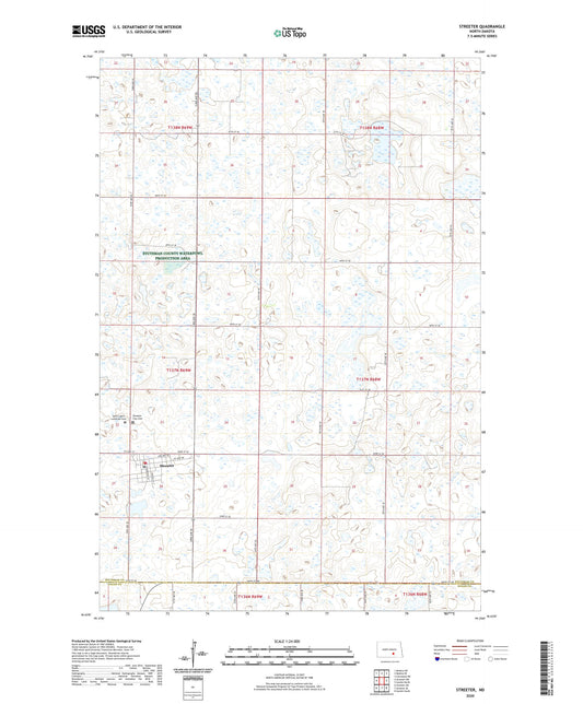 Streeter North Dakota US Topo Map Image