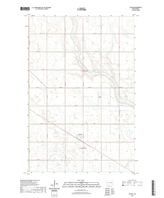Sutton North Dakota US Topo Map Image