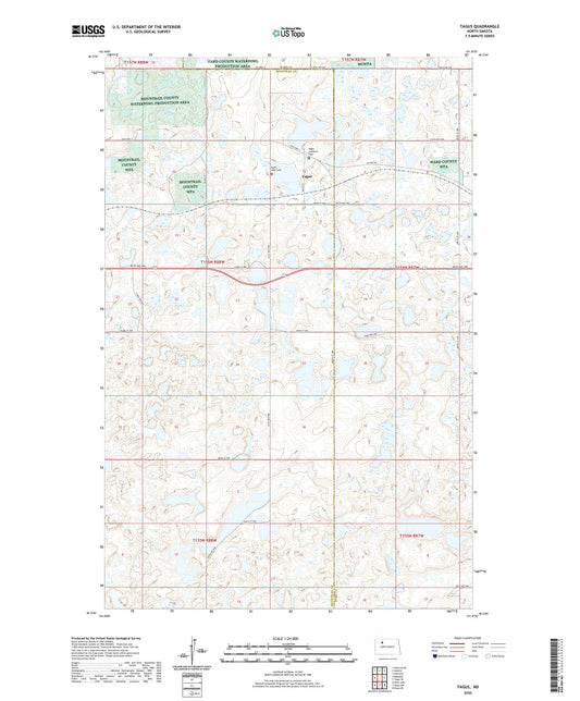 Tagus North Dakota US Topo Map Image