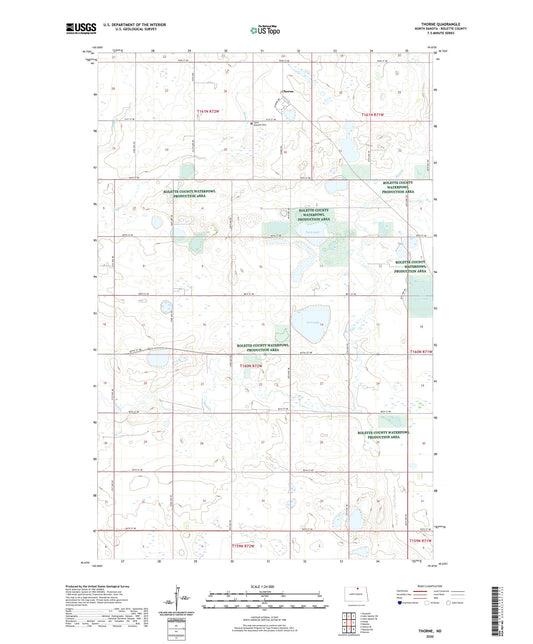 Thorne North Dakota US Topo Map Image