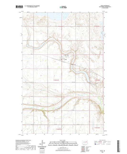 Tolna North Dakota US Topo Map Image