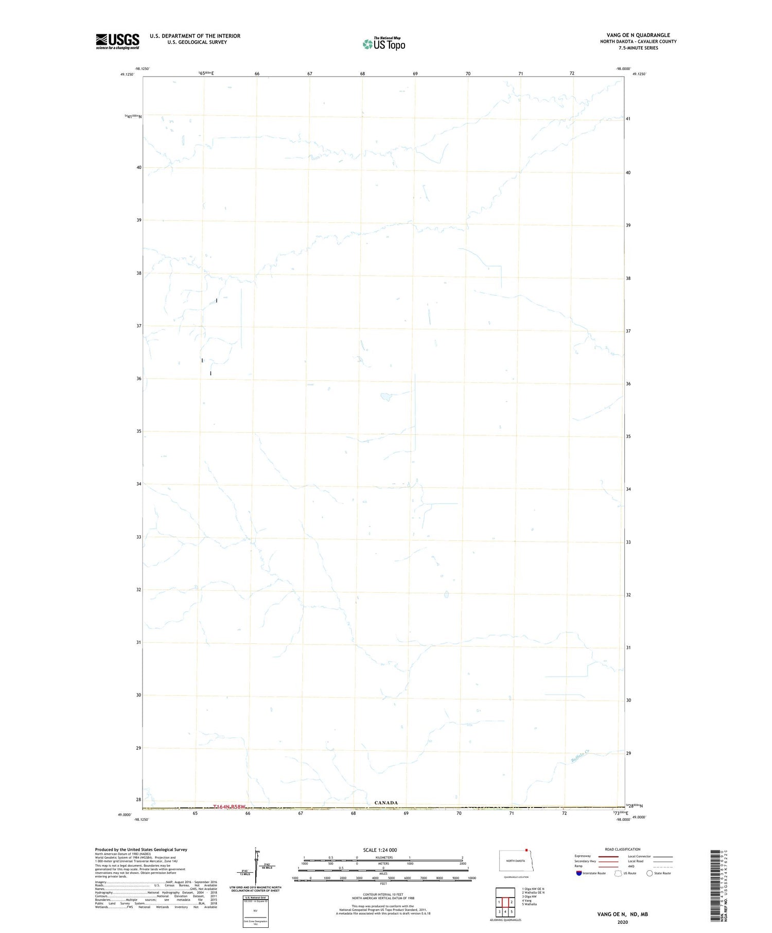 Vang OE N North Dakota US Topo Map Image