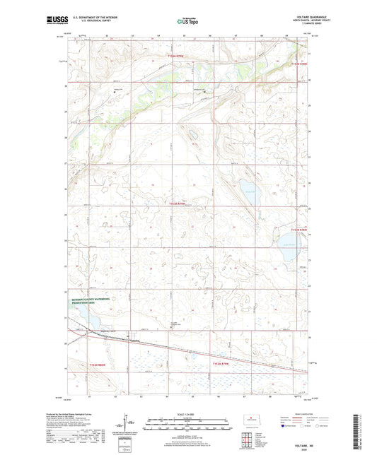 Voltaire North Dakota US Topo Map Image