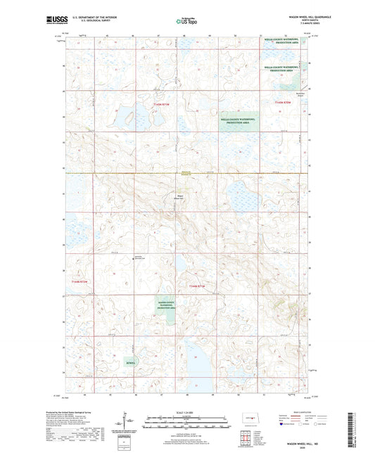 Wagon Wheel Hill North Dakota US Topo Map Image