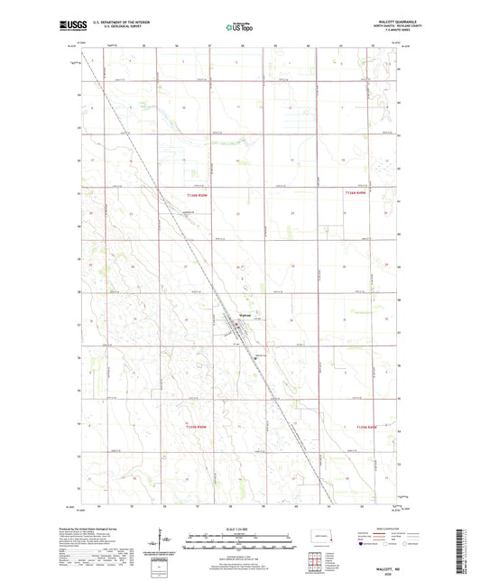 Walcott North Dakota US Topo Map Image
