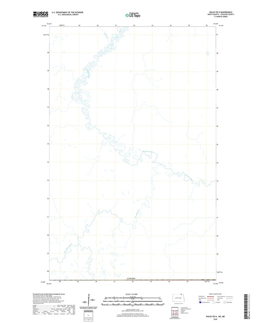 Wales OE N North Dakota US Topo Map Image