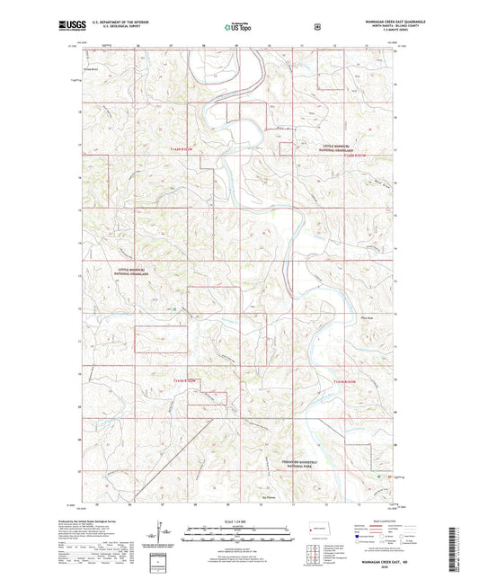Wannagan Creek East North Dakota US Topo Map Image