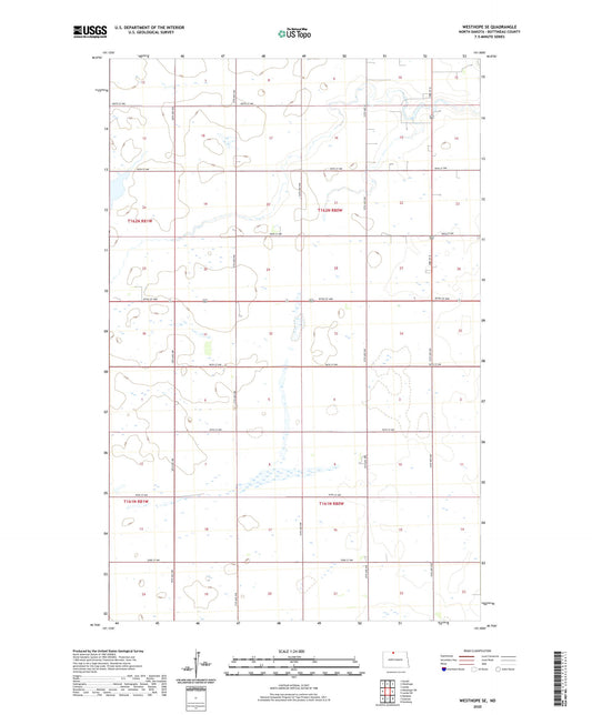 Westhope SE North Dakota US Topo Map Image