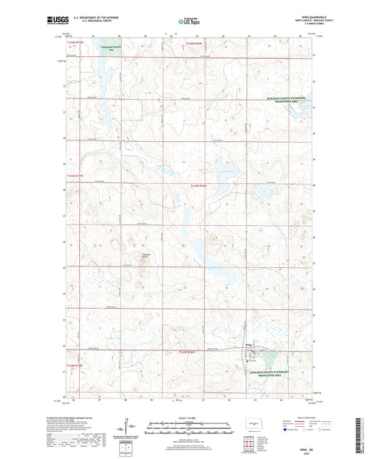 Wing North Dakota US Topo Map Image