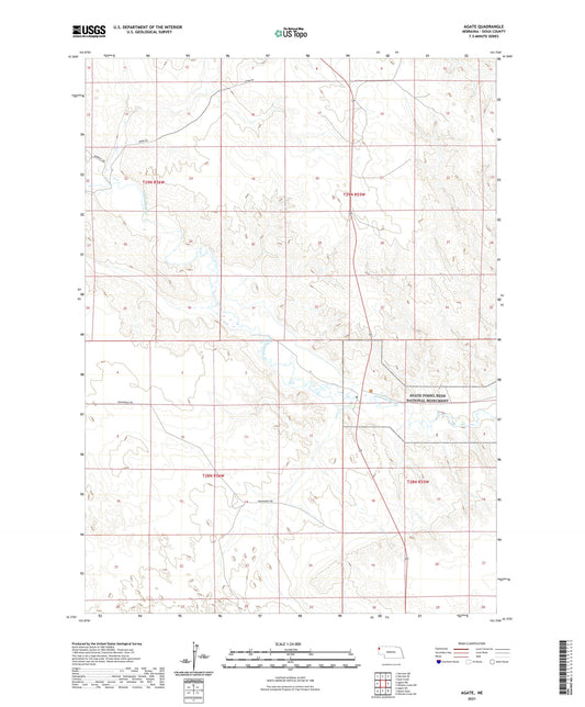 Agate Nebraska US Topo Map Image