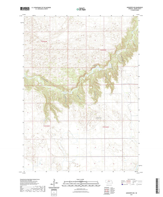 Ainsworth NW Nebraska US Topo Map Image