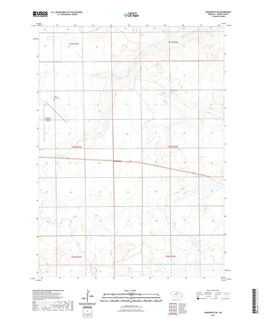 Ainsworth SW Nebraska US Topo Map Image