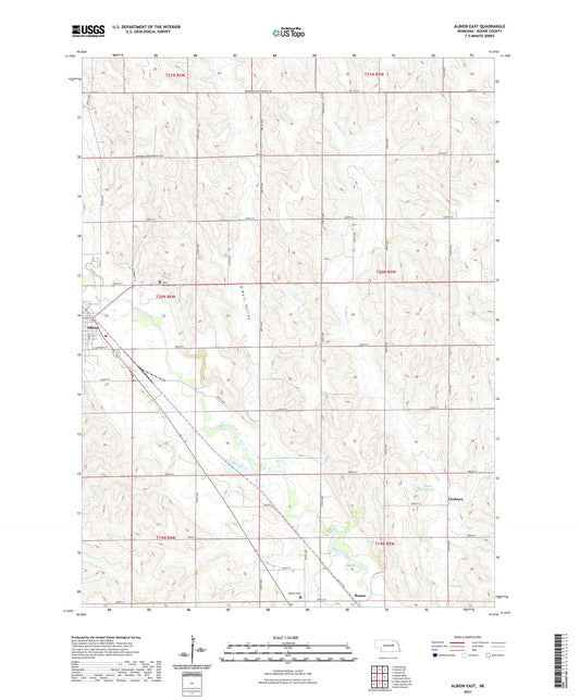 Albion East Nebraska US Topo Map Image
