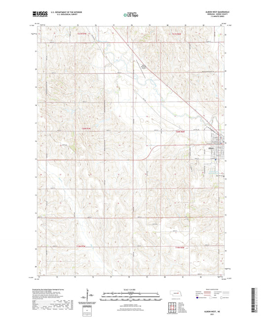 Albion West Nebraska US Topo Map Image