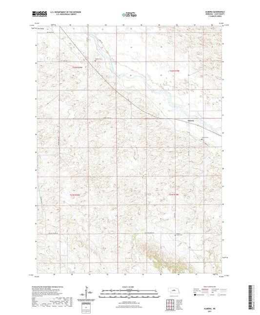 Almeria Nebraska US Topo Map Image