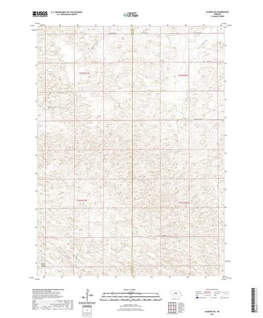 Almeria SW Nebraska US Topo Map Image