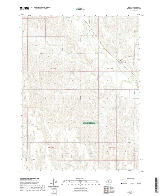 Amherst Nebraska US Topo Map Image
