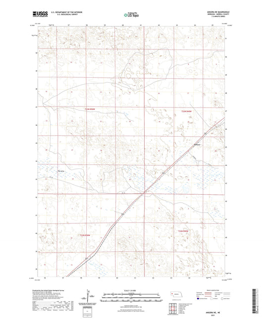 Angora NE Nebraska US Topo Map Image