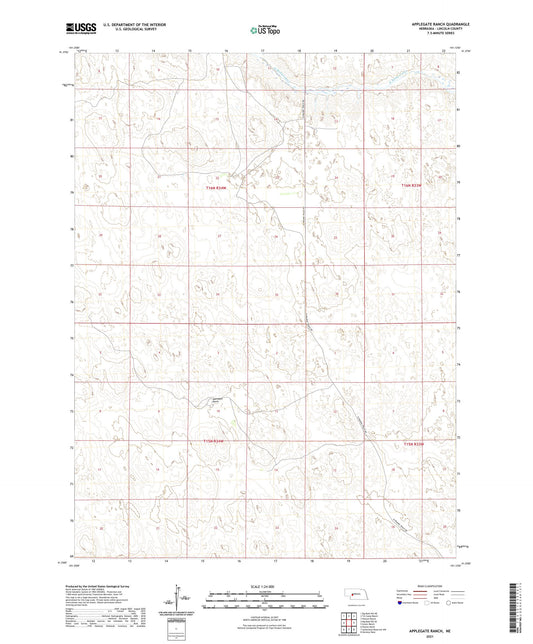 Applegate Ranch Nebraska US Topo Map Image