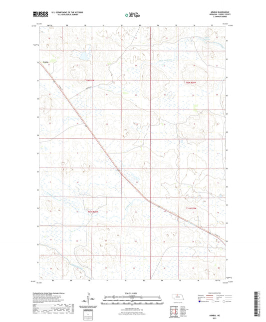 Arabia Nebraska US Topo Map Image