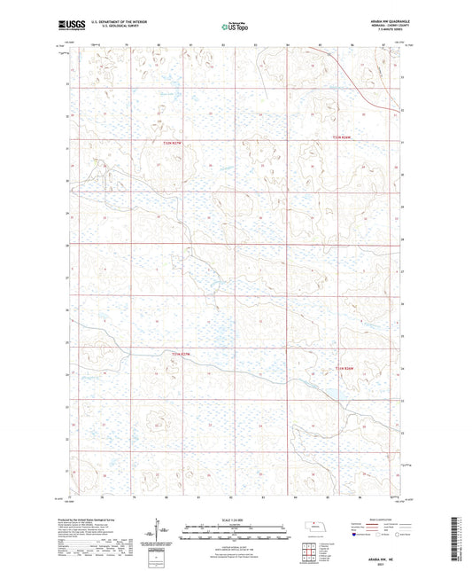Arabia NW Nebraska US Topo Map Image
