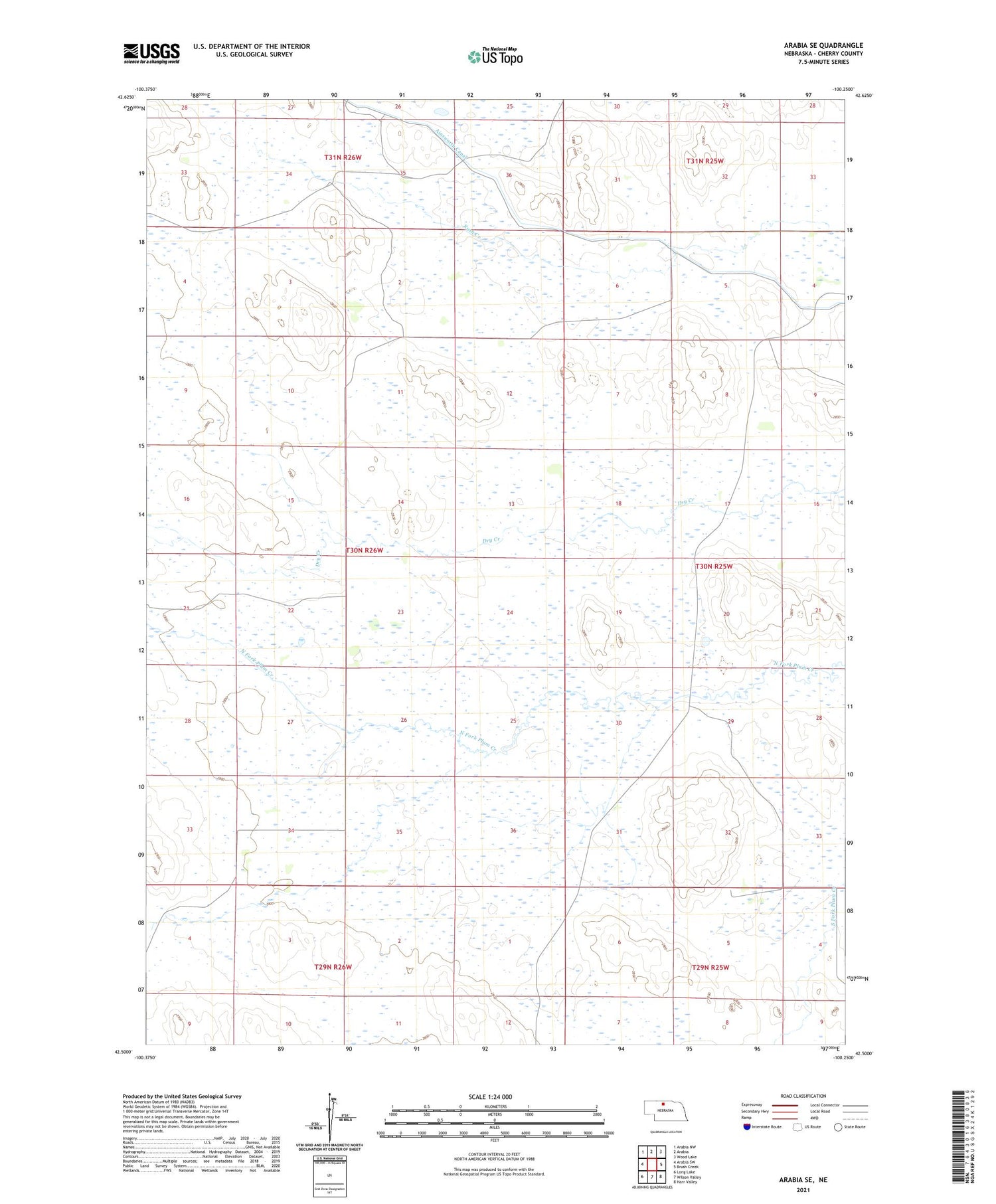 Arabia SE Nebraska US Topo Map Image