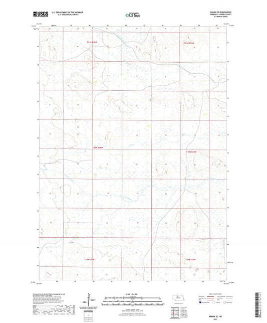 Arabia SE Nebraska US Topo Map Image