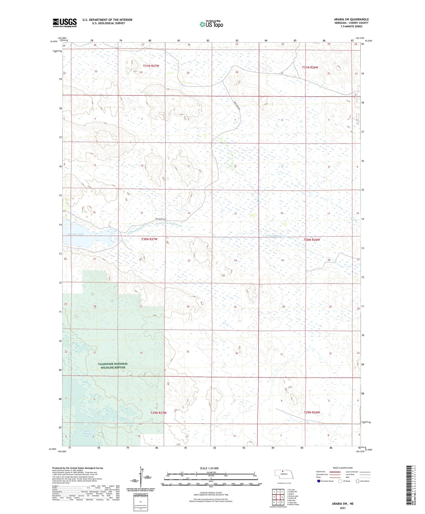 Arabia SW Nebraska US Topo Map Image