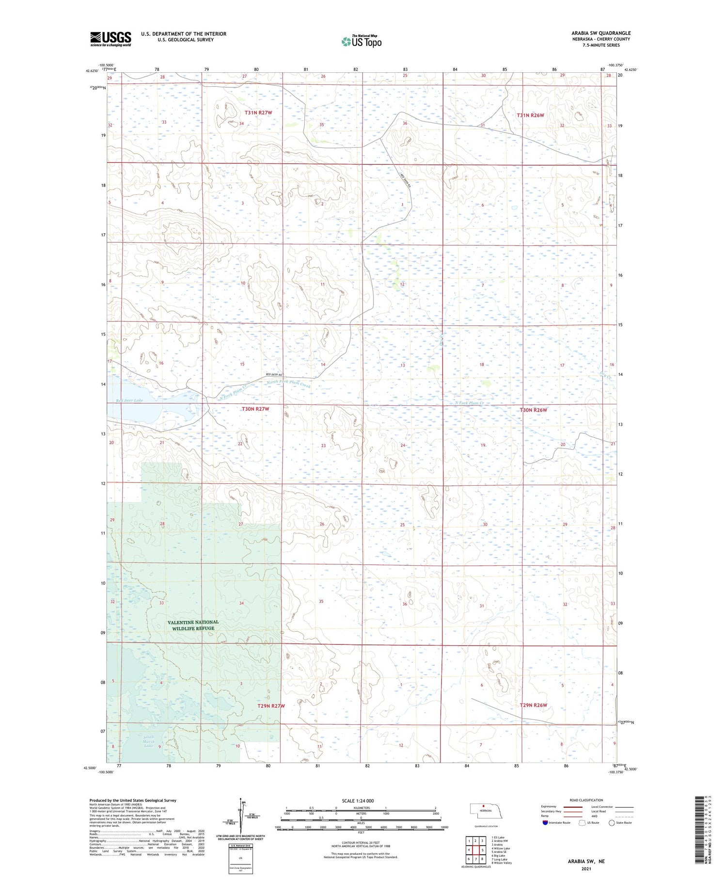 Arabia SW Nebraska US Topo Map Image
