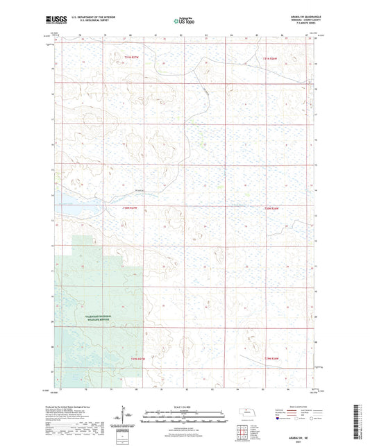 Arabia SW Nebraska US Topo Map Image