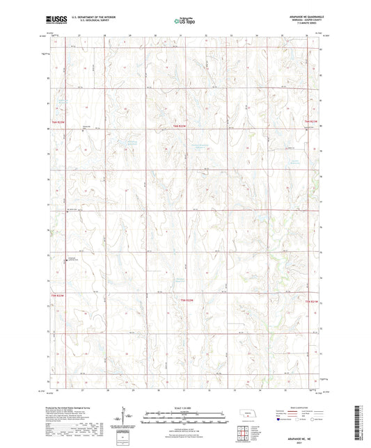 Arapahoe NE Nebraska US Topo Map Image
