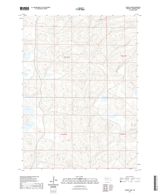Arnold Lake Nebraska US Topo Map Image