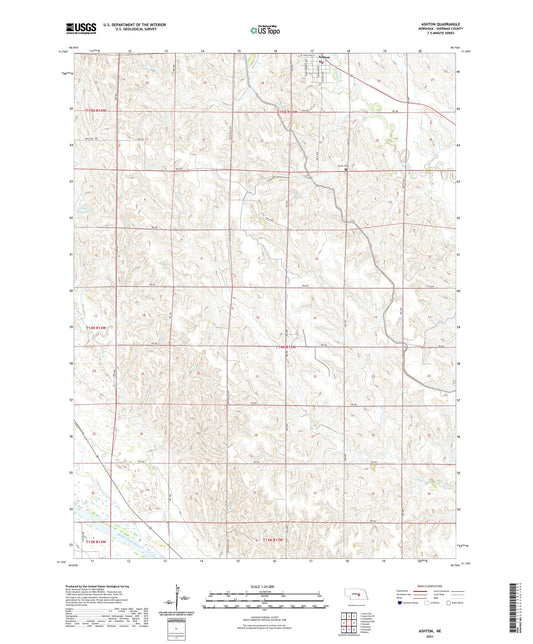 Ashton Nebraska US Topo Map Image