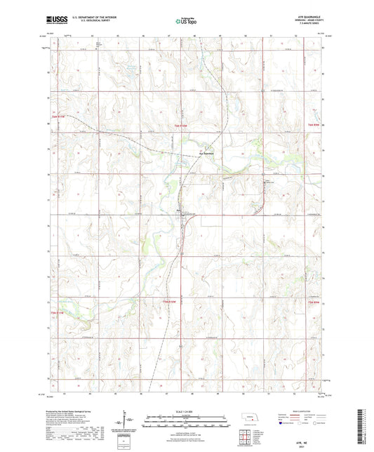 Ayr Nebraska US Topo Map Image
