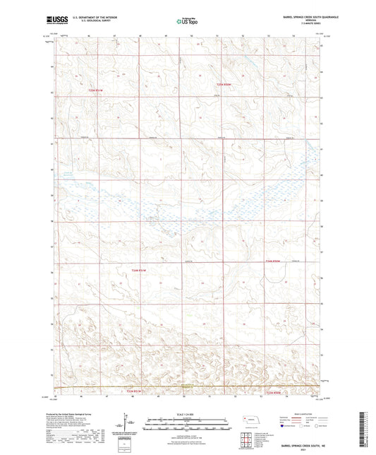 Barrel Springs Creek South Nebraska US Topo Map Image
