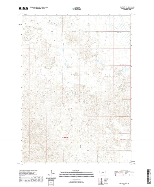 Bartlett NW Nebraska US Topo Map Image