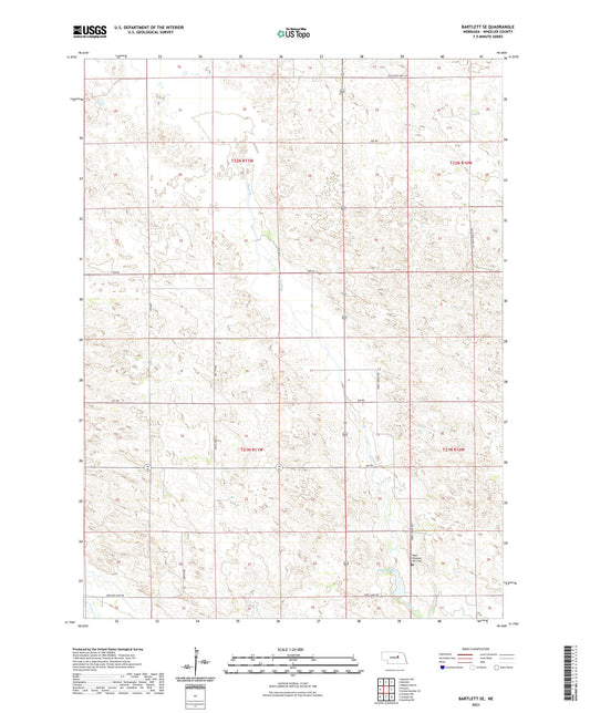 Bartlett SE Nebraska US Topo Map Image