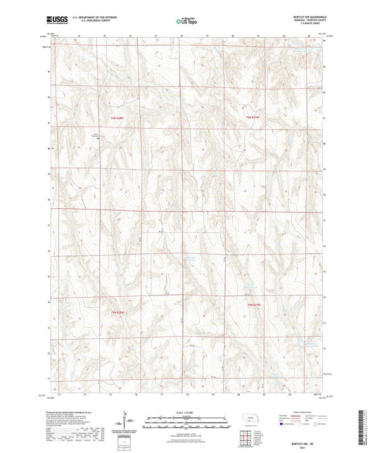 Bartley NW Nebraska US Topo Map Image