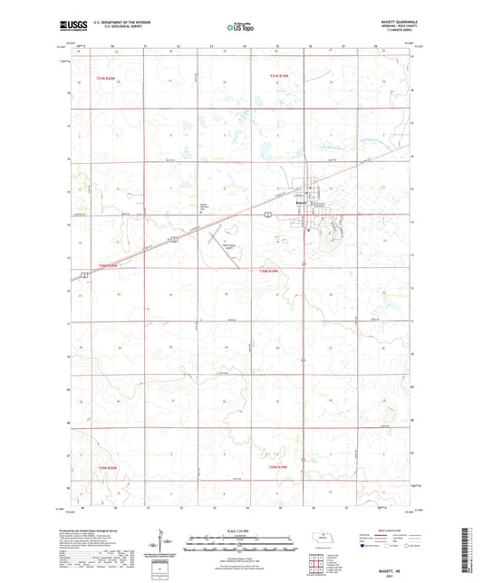 Bassett Nebraska US Topo Map Image
