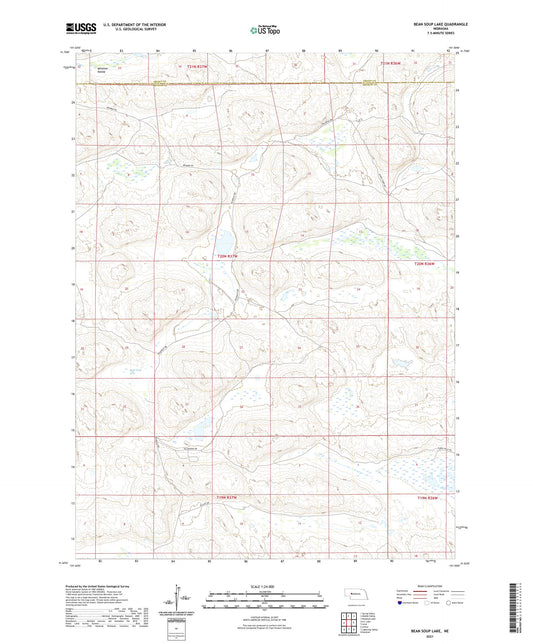 Bean Soup Lake Nebraska US Topo Map Image