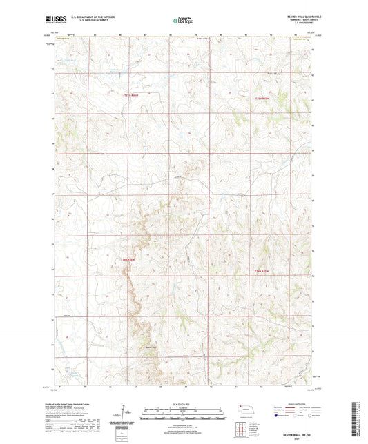 Beaver Wall Nebraska US Topo Map Image