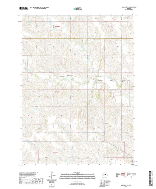 Belgrade NW Nebraska US Topo Map Image
