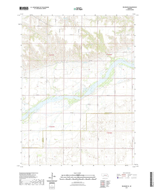 Belgrade SE Nebraska US Topo Map Image