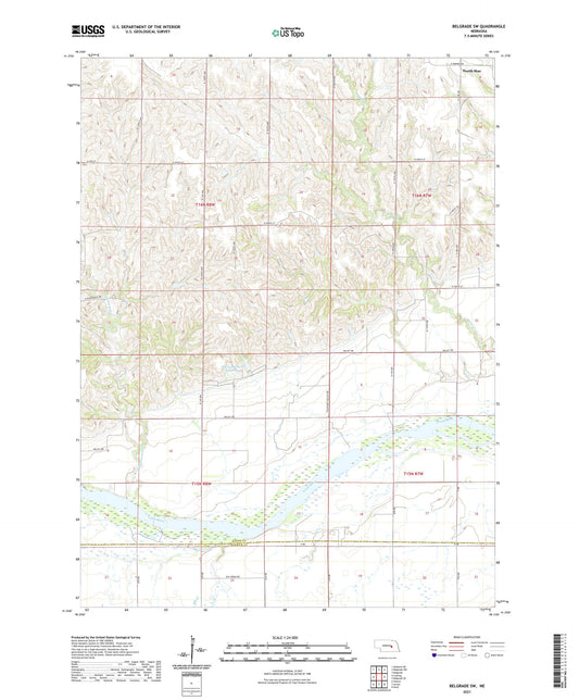 Belgrade SW Nebraska US Topo Map Image