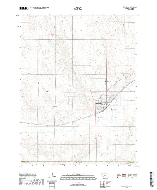 Benkelman Nebraska US Topo Map Image