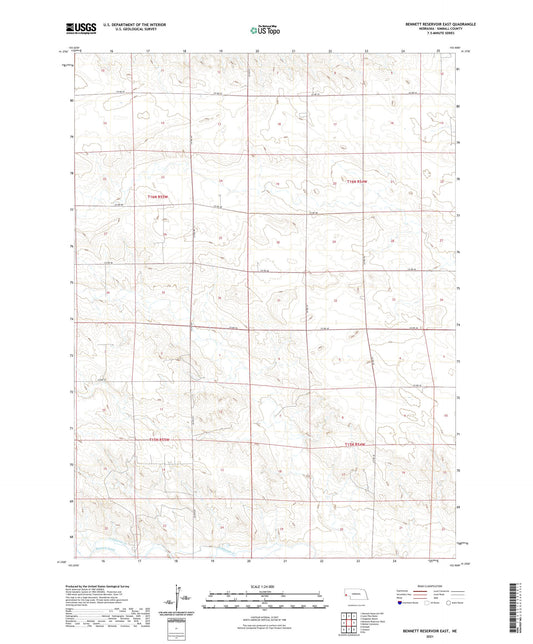 Bennett Reservoir East Nebraska US Topo Map Image